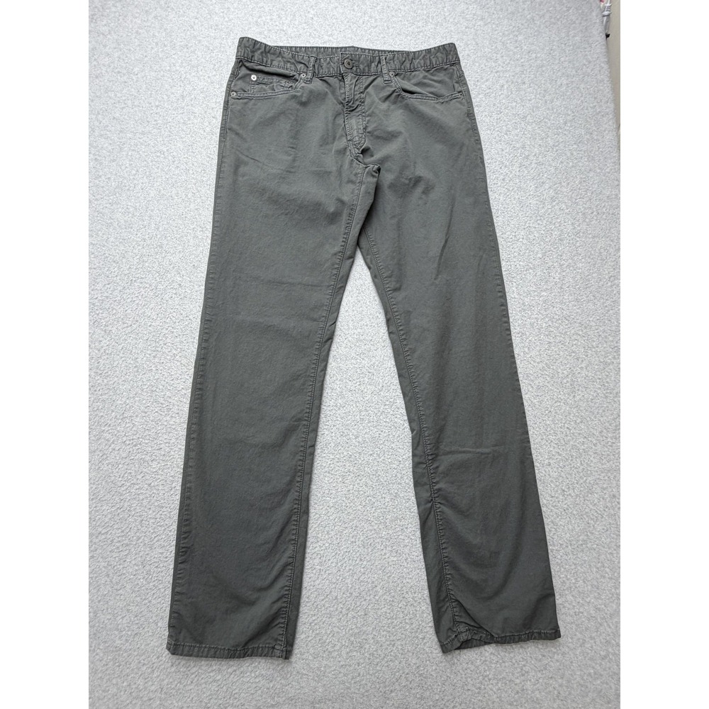 Bonobos Pants Mens 36x32 Gray Chino Straight Fit Stretch 5 Pocket Casual